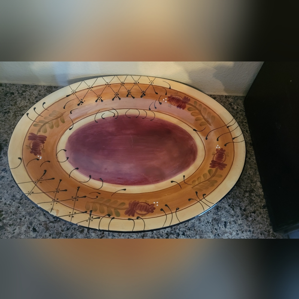 Decorative Romance By Nanette Vercher- Ambiance 18" Oval Platter